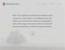 Tablet Screenshot of olivetreecapital.com